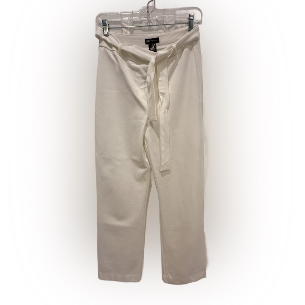 Jones New York White Tie-Waist Pants. Size small